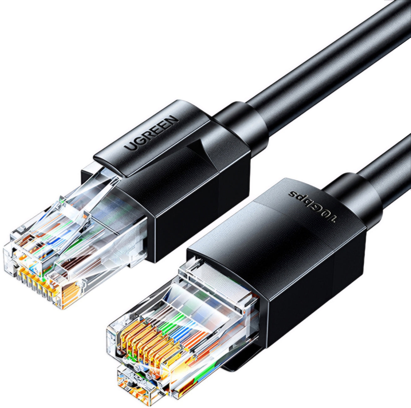 Mrežni kabel UGREEN NW315, UTP, Cat6A, 1m, Crni