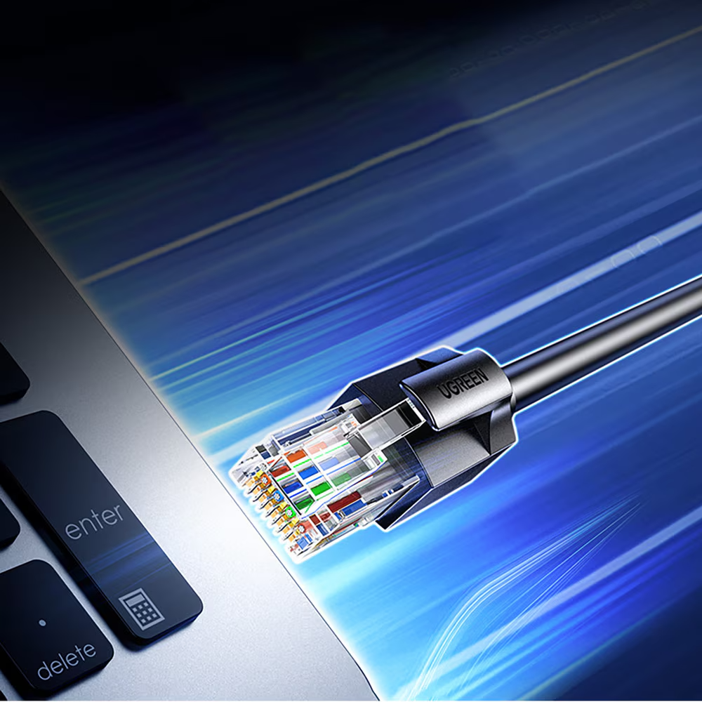 Mrežni kabel UGREEN NW316, UTP, Cat6, 8m, Crni