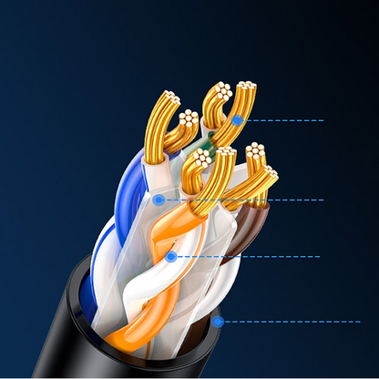 Mrežni kabel UGREEN NW316, UTP, Cat6, 8m, Crni