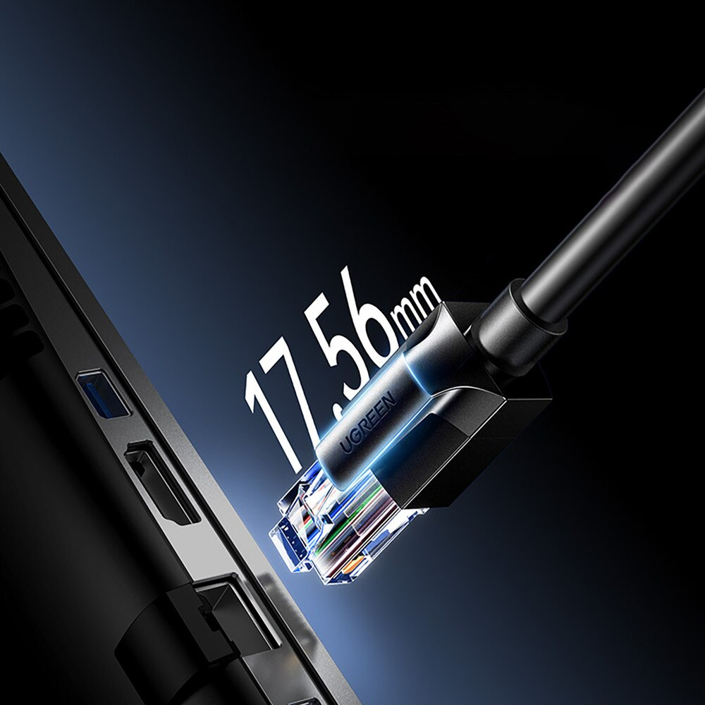 Mrežni kabel UGREEN NW316, UTP, Cat6, 8m, Crni