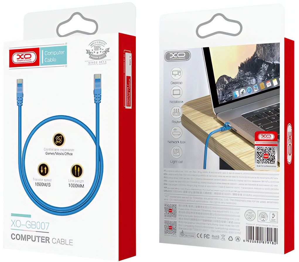Mrežni kabel XO Design GB007, UTP, Cat6, 1m, Plavi