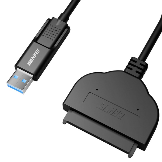 SATA kabel Benfei, USB-A 3.0 / USB-C - SATA III, 0.27m, Crna