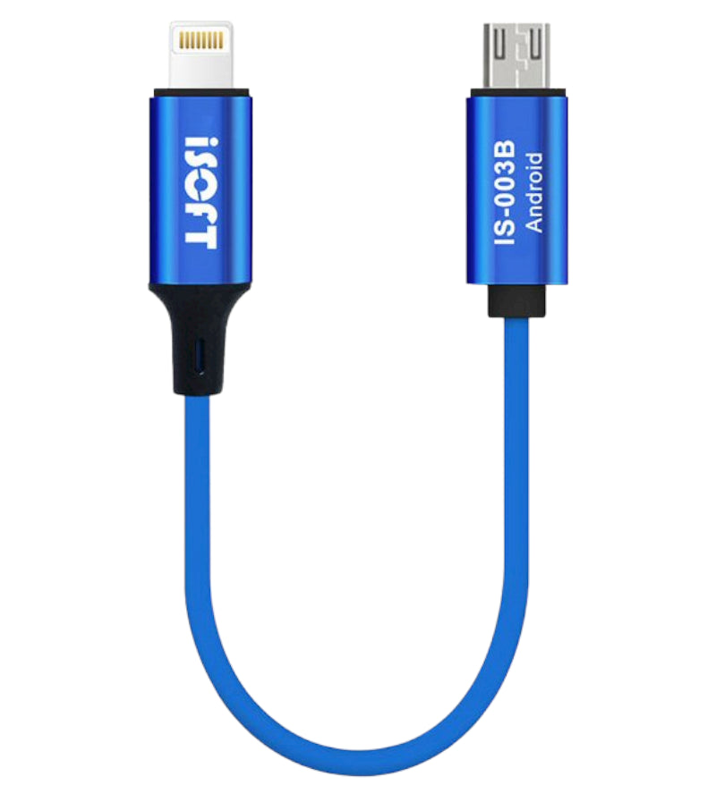 Kabel za prijenos podataka iSOFT IS-003B, sučelje Lightning - microUSB