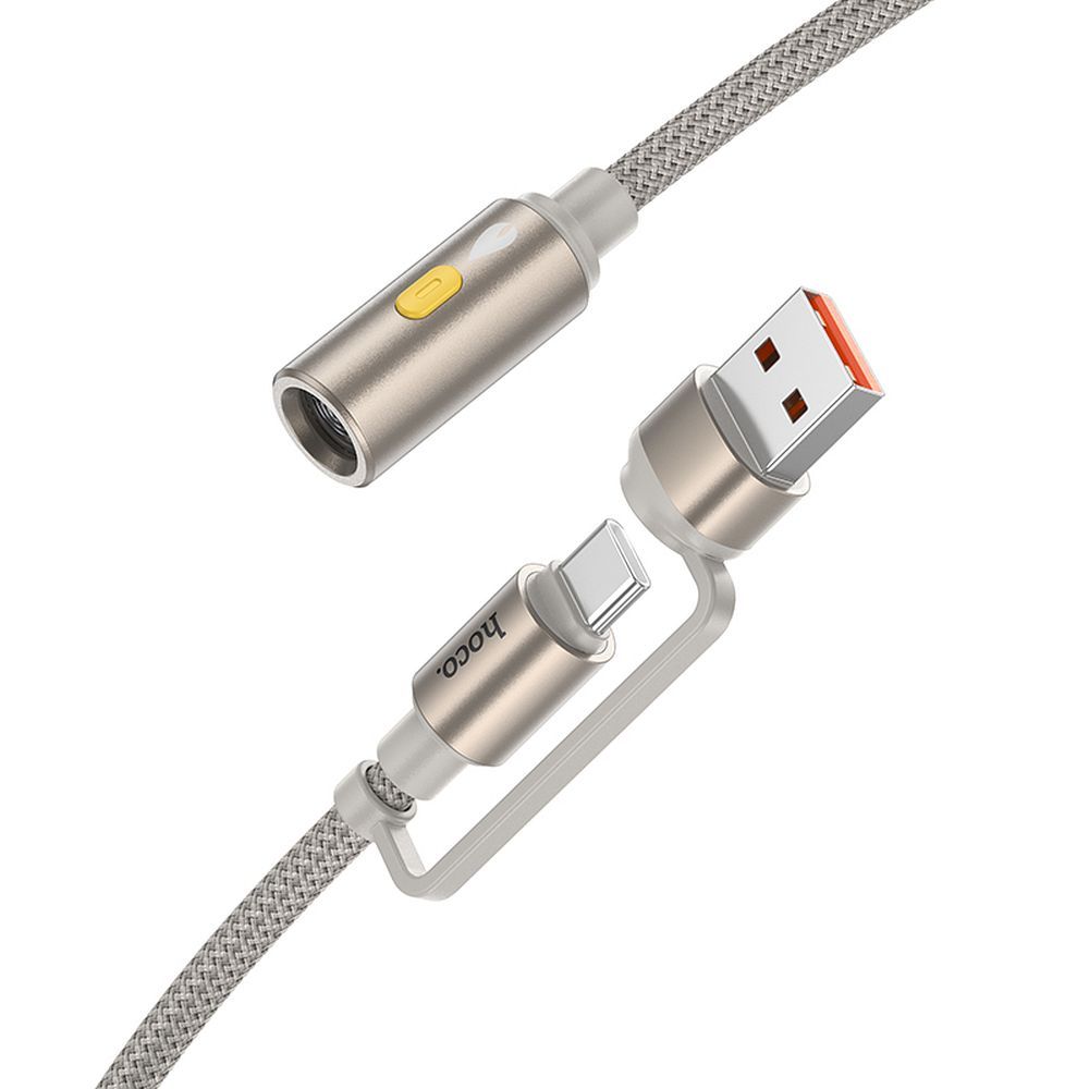 Električni upaljač HOCO UA38B, USB-C / USB-A, 0,3m, Zlatni