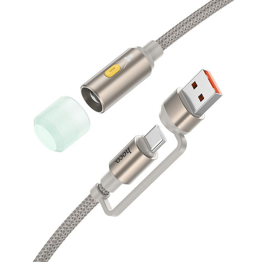 Kabel Led HOCO UA38C, USB-C / USB-A, 0.3m, Zlatni