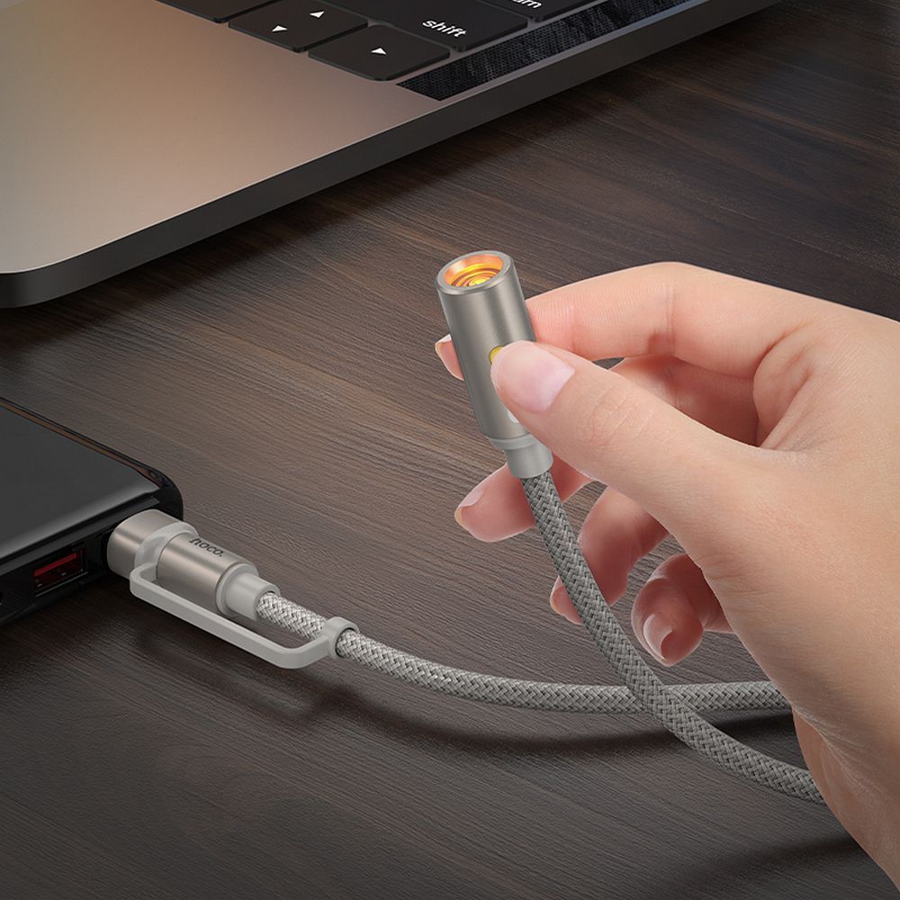 Električni upaljač HOCO UA38B, USB-C / USB-A, 0,3m, Zlatni