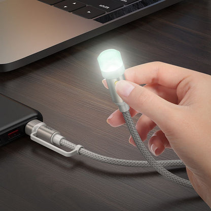 Kabel Led HOCO UA38C, USB-C / USB-A, 0.3m, Crni