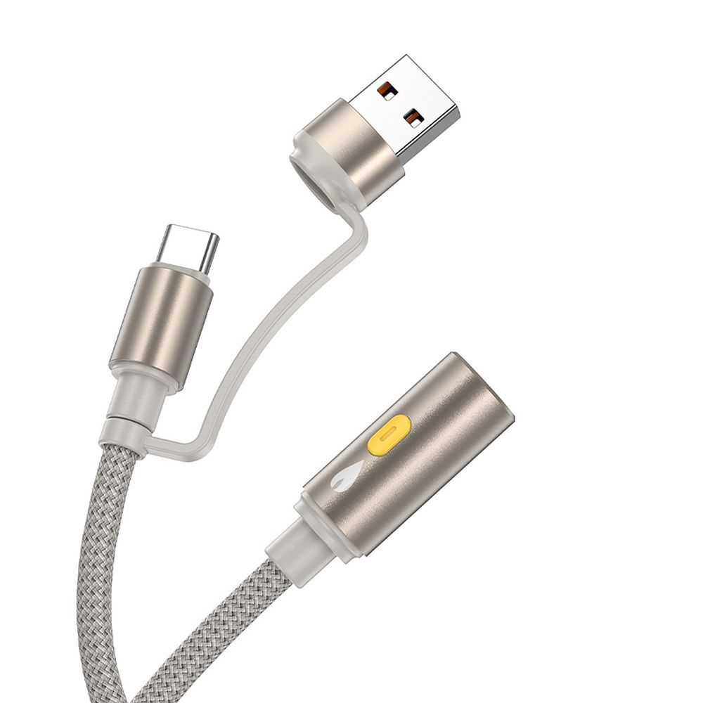 Električni upaljač HOCO UA38B, USB-C / USB-A, 0,3m, Zlatni