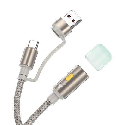 Kabel Led HOCO UA38C, USB-C / USB-A, 0.3m, Zlatni