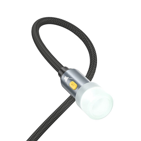 Kabel Led HOCO UA38C, USB-C / USB-A, 0.3m, Crni