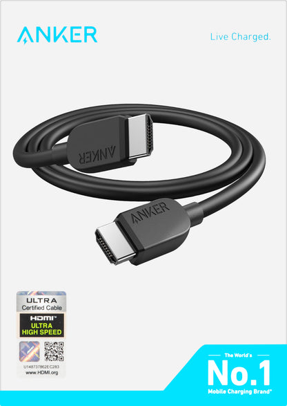 Video kabel Anker, HDMI - HDMI, 8K, 1.8m, Crni A8742011