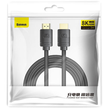 Video kabel Baseus visoke definicije, HDMI - HDMI, 8K, 2m, Crni CAKGQ-K01