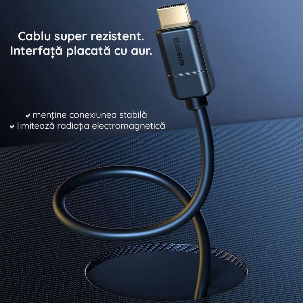 Video kabel Baseus High Definition, HDMI - HDMI, 4K, 5m, Crni CAKGQ-D01