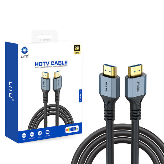 Video kabel Lito HD119, HDMI - HDMI, 8K, 1.8m, Crna