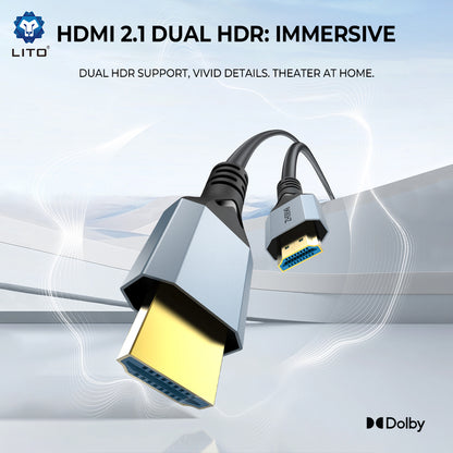 Video kabel Lito HD119, HDMI - HDMI, 8K, 1.8m, Crna