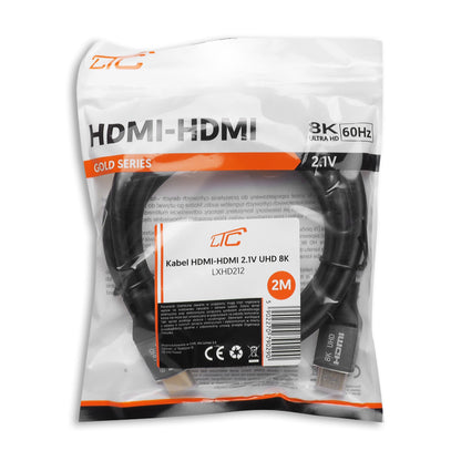 Video kabel LTC Gold, HDMI - HDMI, 8K, 2m, Crna