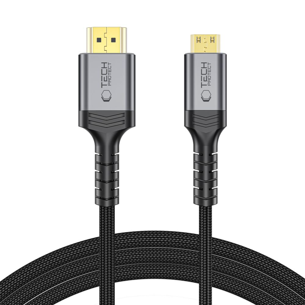 Video kabel Tech-Protect Ultraboost 2, miniHDMI - HDMI, 8K, 2m, Crna