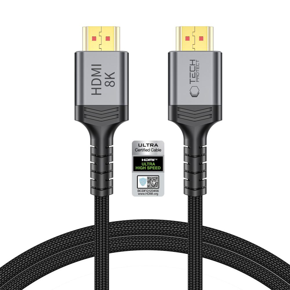 Video kabel Tech-Protect Ultraboost 2, HDMI - HDMI, 8K, 1m, Crna