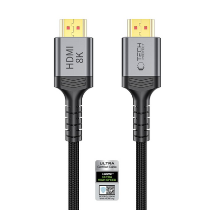 Video kabel Tech-Protect Ultraboost 2, HDMI - HDMI, 8K, 1m, Crna