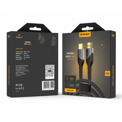 Video kabel Techsuit NexusVision Pro CX3, HDMI - HDMI, 8K, 2m, Siva