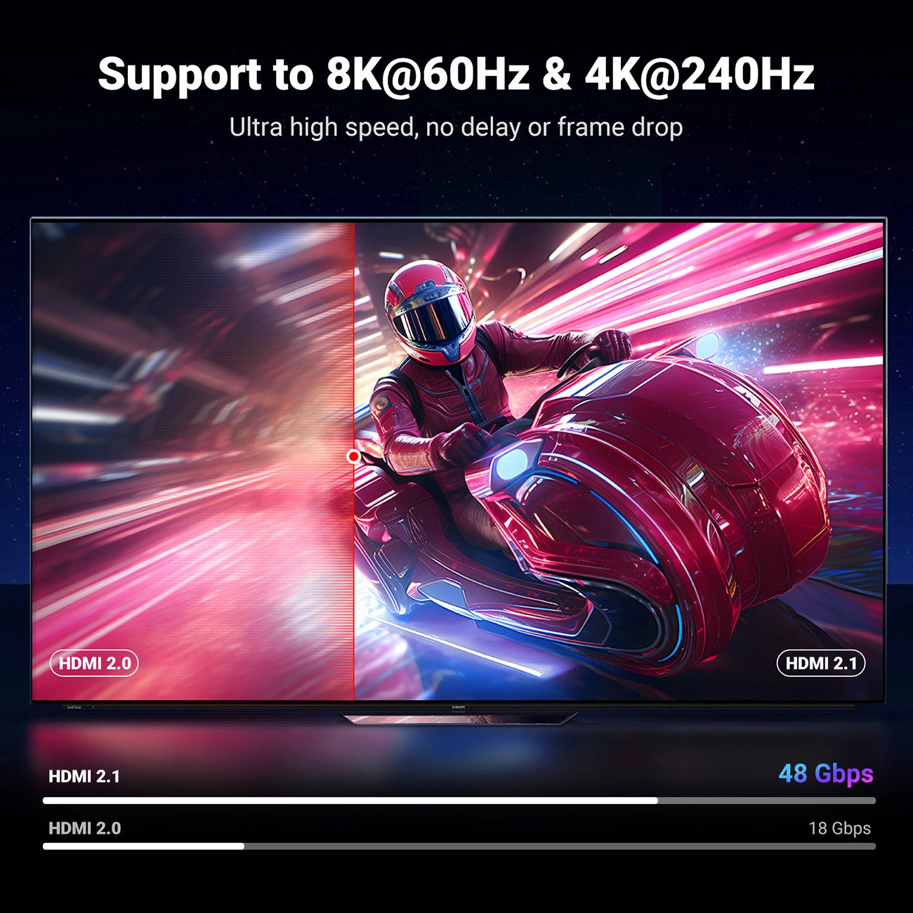 Video kabel UGREEN HD171, HDMI - HDMI, 8K, 1m, Crni