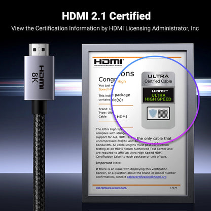Video kabel UGREEN HD171, HDMI - HDMI, 8K, 1m, Crni