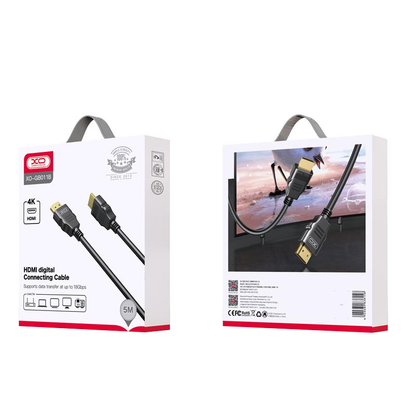Video kabel XO Design GB011B, HDMI - HDMI, 4K, 5m, Crni