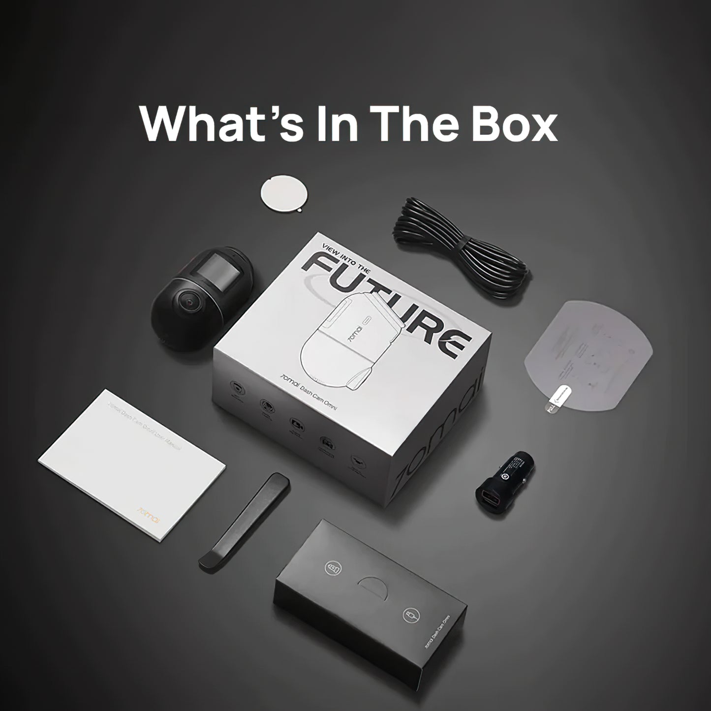 Auto kamera 70mai Dash Cam Omni 360 X200, 1080P, 64Gb, Wi-Fi, GPS, AI, Glasovno upravljanje, Zaslon 1.2inch X200-64-BK