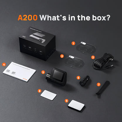 Auto kamera 70mai Dash Cam A200, 1080P, Wi-Fi, Zaslon 2 inča