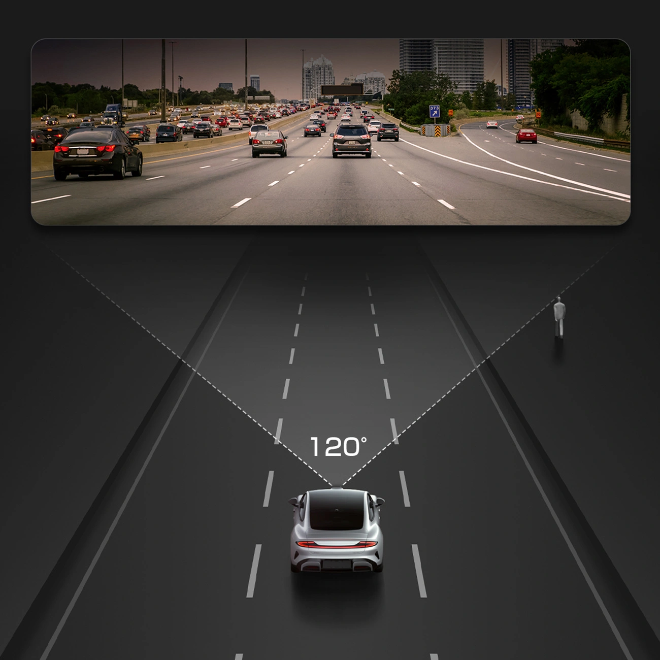 Akeeyo P1 Auto Kamera, 1080P, Wi-Fi