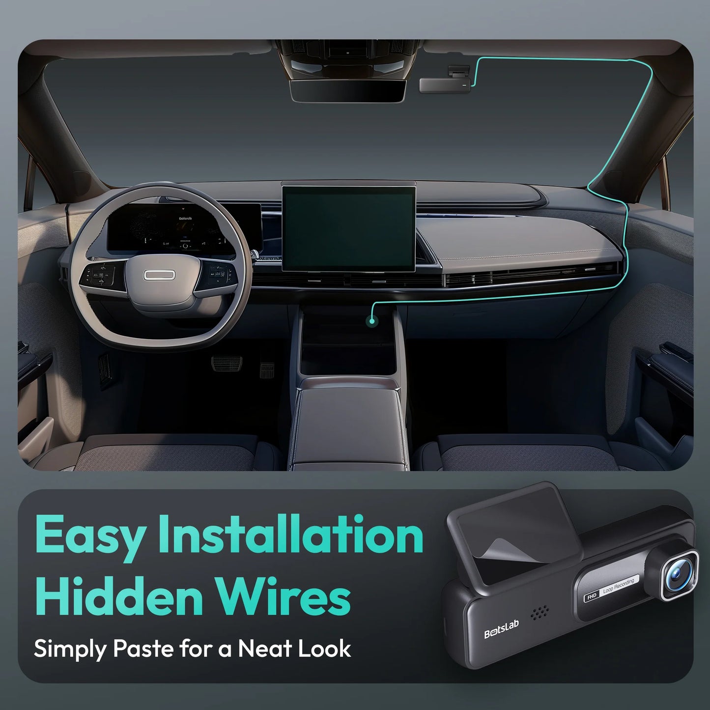 Auto kamera Botslab HK30 Pro, 2K, Wi-Fi