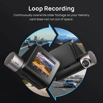 Auto kamera Prednja Stražnja 70mai Dash Cam A510, 3K, GPS, Wi-Fi, Zaslon 2 inča