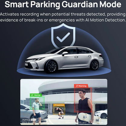 Auto kamera Prednja Zadnja 70mai Dash Cam A810, 4K, Wi-Fi, GPS, Zaslon 3 inča