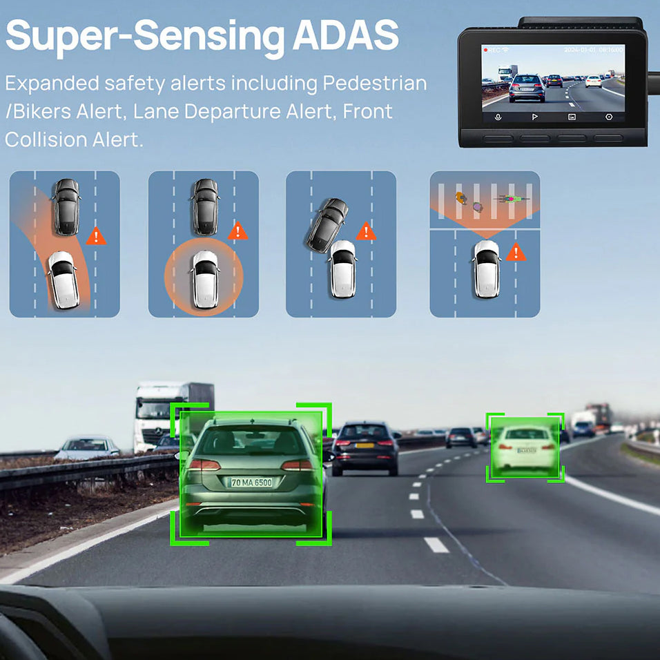 Auto kamera Prednja Zadnja 70mai Dash Cam A810, 4K, Wi-Fi, GPS, Zaslon 3 inča