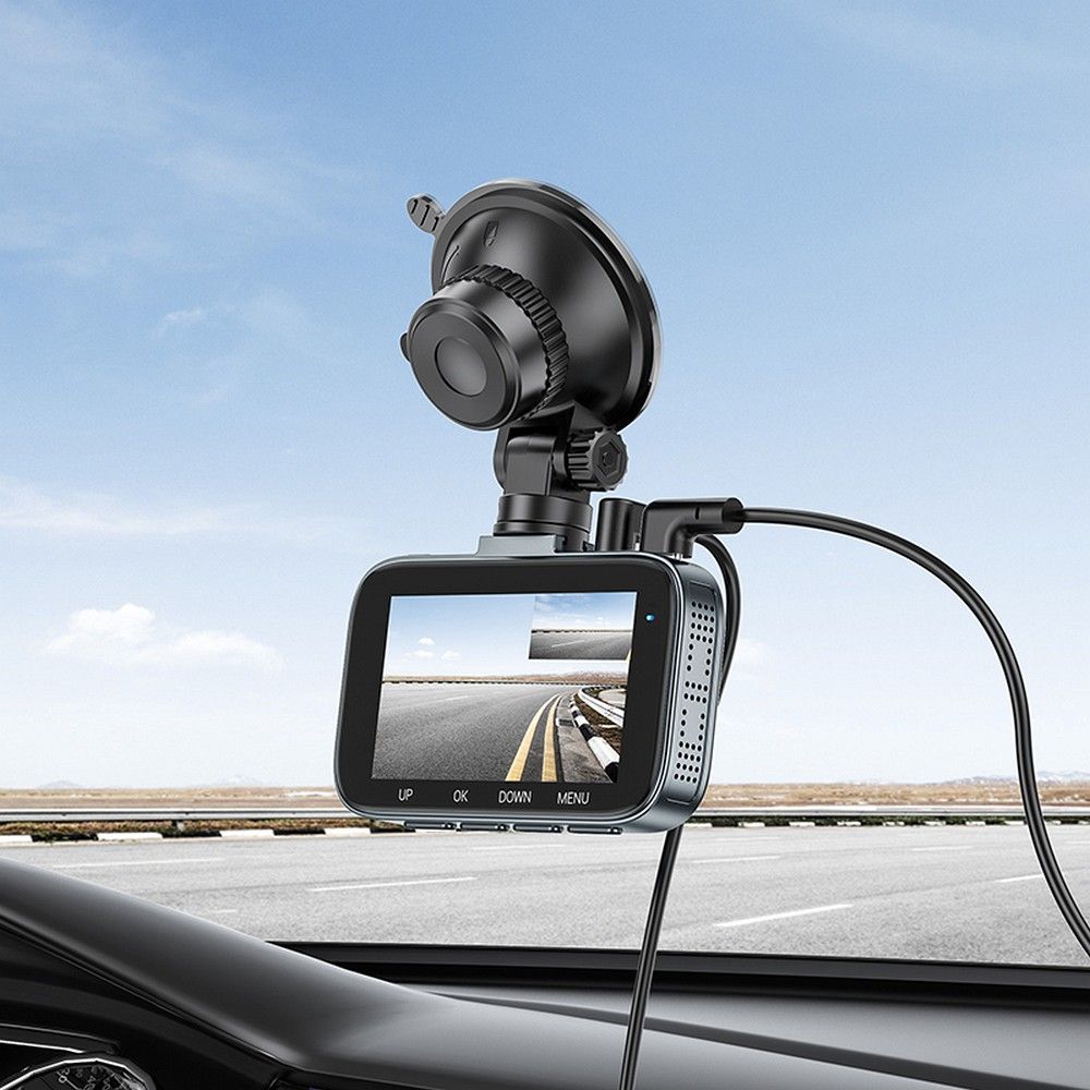 Auto kamera Prednja Zadnja HOCO Driving DV6, 1080P, Zaslon 3 inča