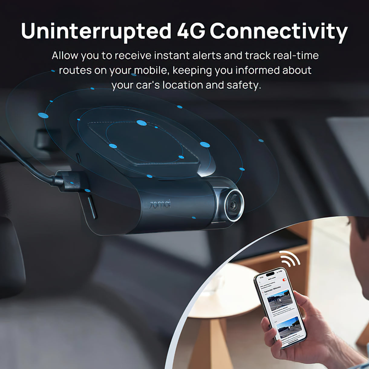 Auto kamera Prednja Stražnja 70mai Dash Cam A510, 3K, GPS, Wi-Fi, Zaslon 2 inča