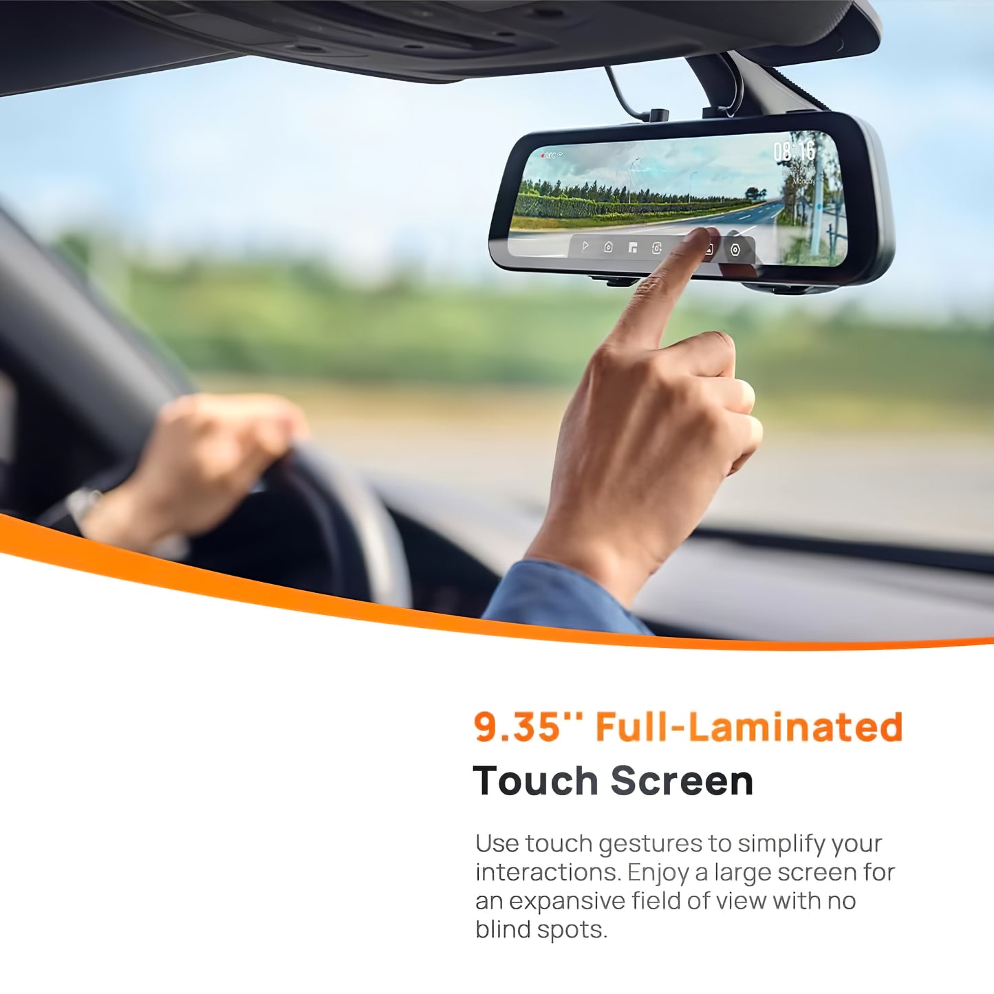 Auto kamera Prednja Stražnja 70mai Dash Cam S500, 3K, Wi-Fi, Zaslon 9.35 inča
