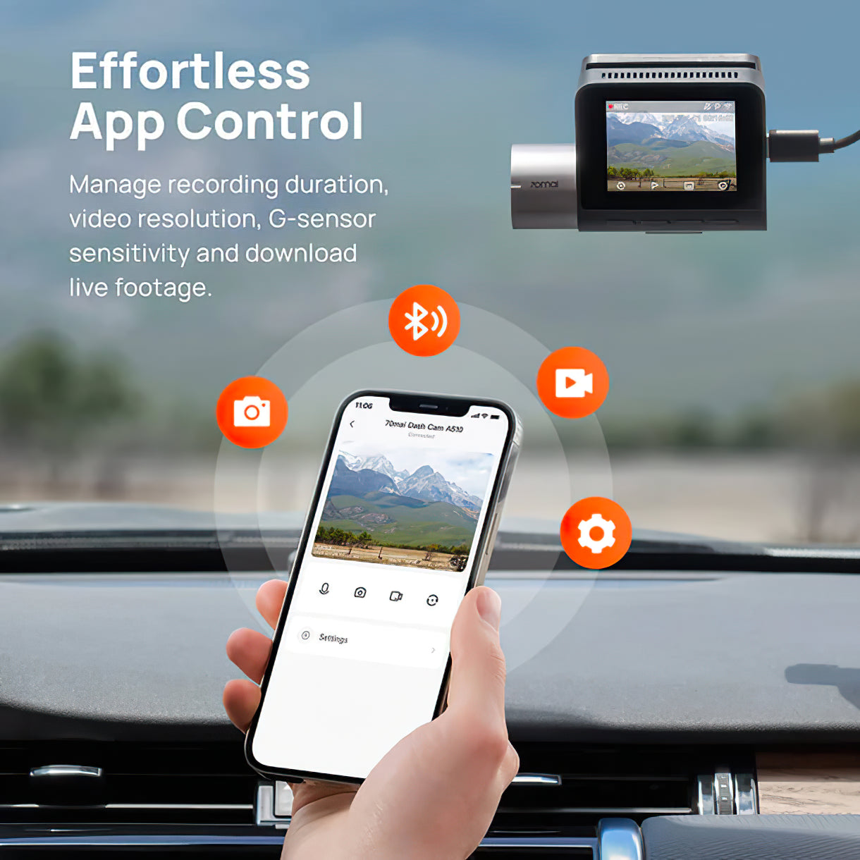 Auto kamera Prednja Stražnja 70mai Dash Cam A510, 3K, GPS, Wi-Fi, Zaslon 2 inča