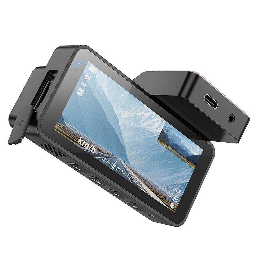 Auto kamera Prednja Zadnja HOCO DV12, 2K, Wi-Fi, GPS, Zaslon 3.69 inča
