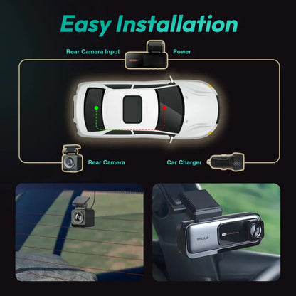 Auto kamera Prednja Zadnja Botslab G980H, 4K, Wi-Fi, GPS, Zaslon 2.45 inča