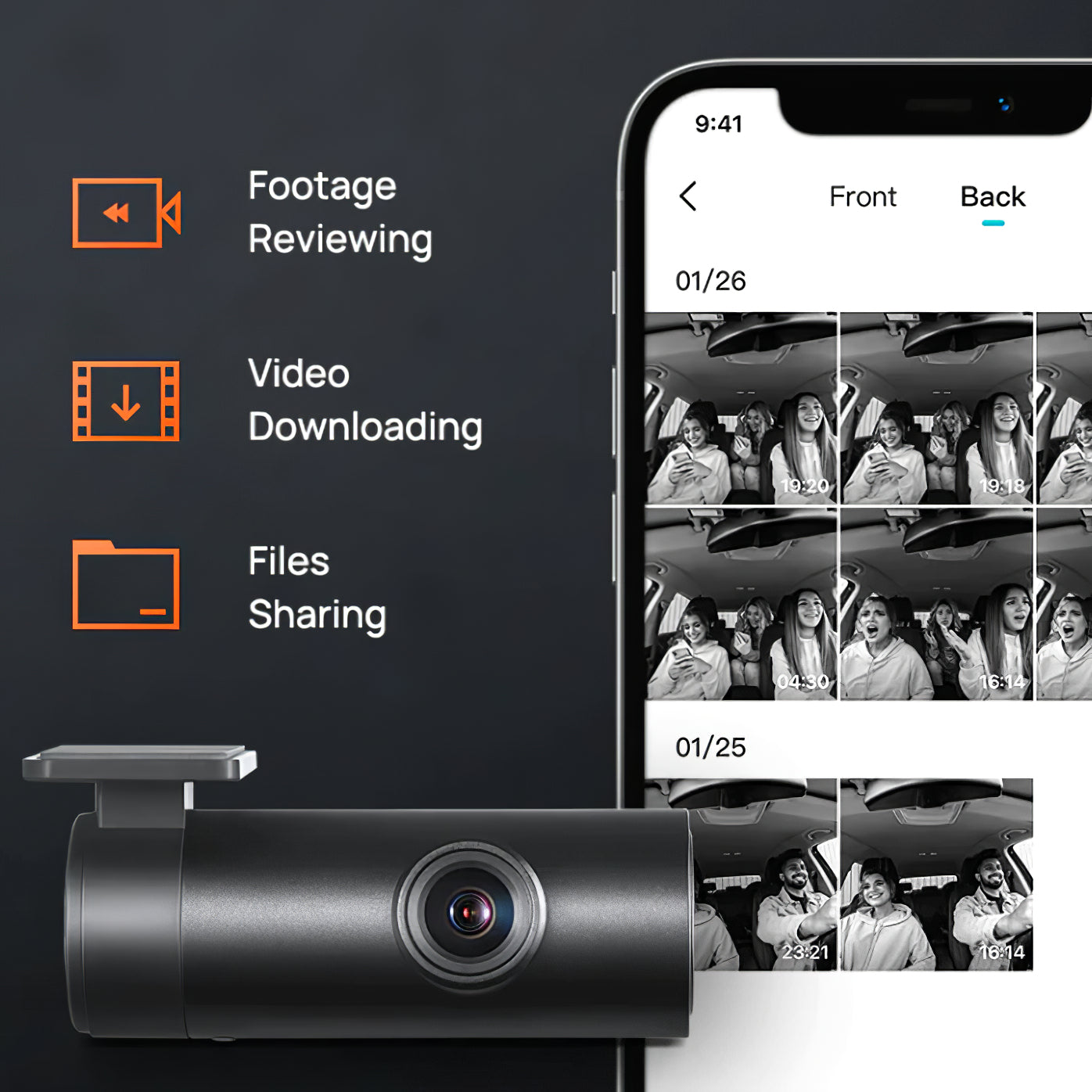 Unutarnja Auto Kamera 70mai FC02 za Dash Cam A810 / A800S / A500S / A400