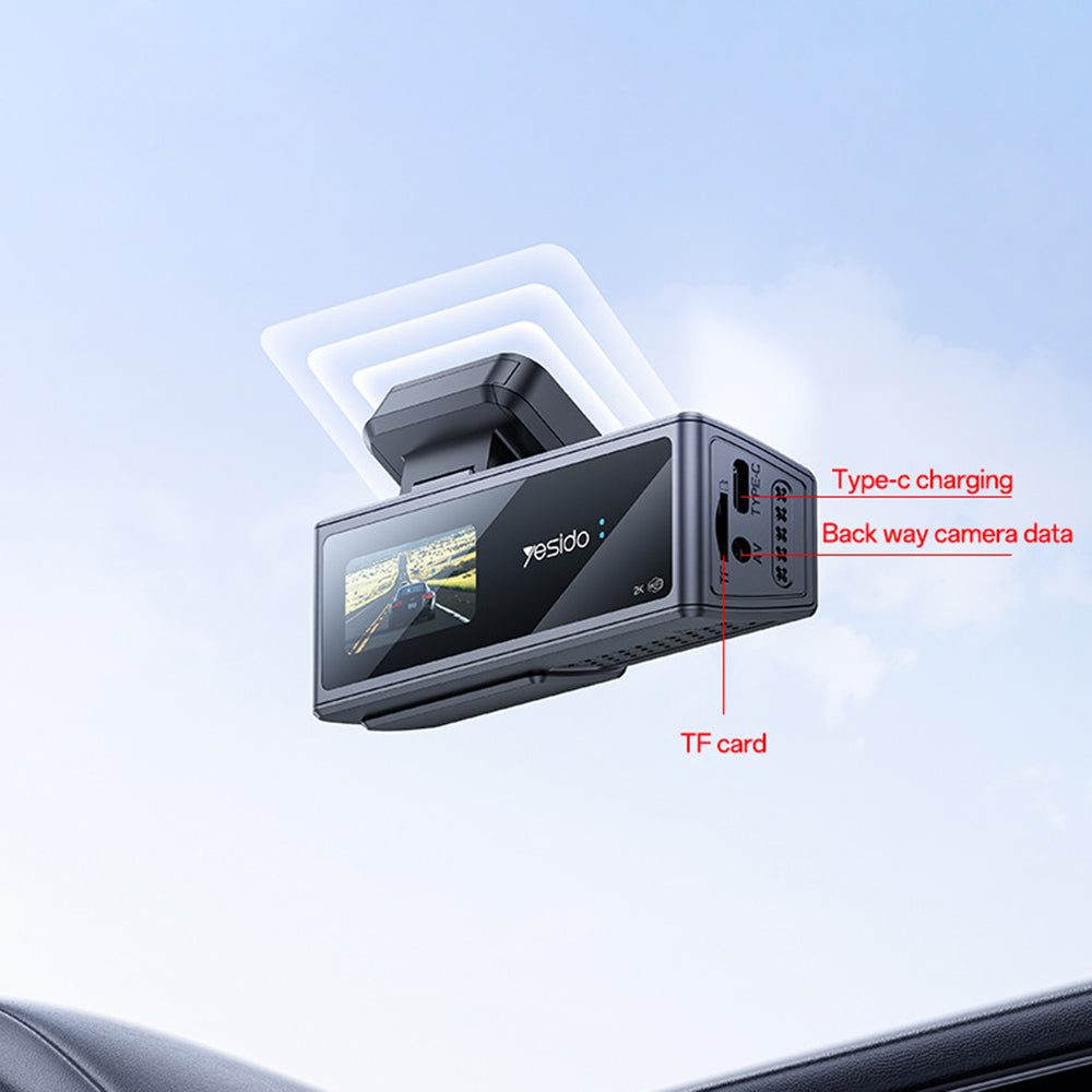Auto kamera Yesido KM22, 1080P, Wi-Fi, Crna