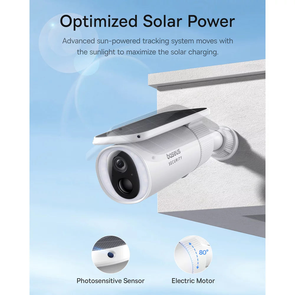 Kamera za nadzor Baseus Solar S1, Wi-Fi, 2K, IP67, Solarni panel, Vanjska S0SW002130