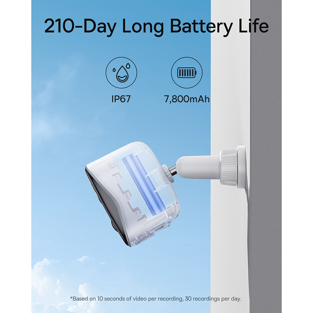 Kamera za nadzor Baseus N1, Wi-Fi, 2K, IP67, Vanjska, Bijela S0TZ002130