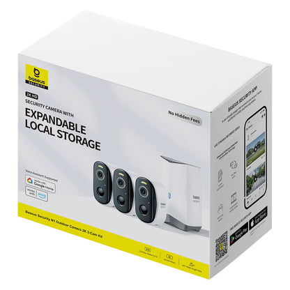 Kamera za nadzor Baseus N1, Wi-Fi, 2K, IP67, Vanjska, Set 3 komada S0TW022131