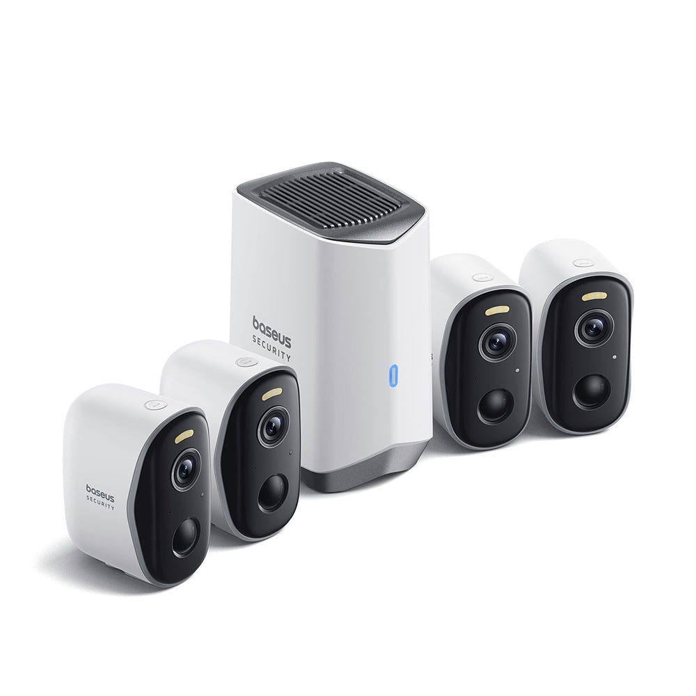 Kamera za nadzor Baseus N1, Wi-Fi, 2K, IP67, Vanjska, Set 4 komada ACSLH-01