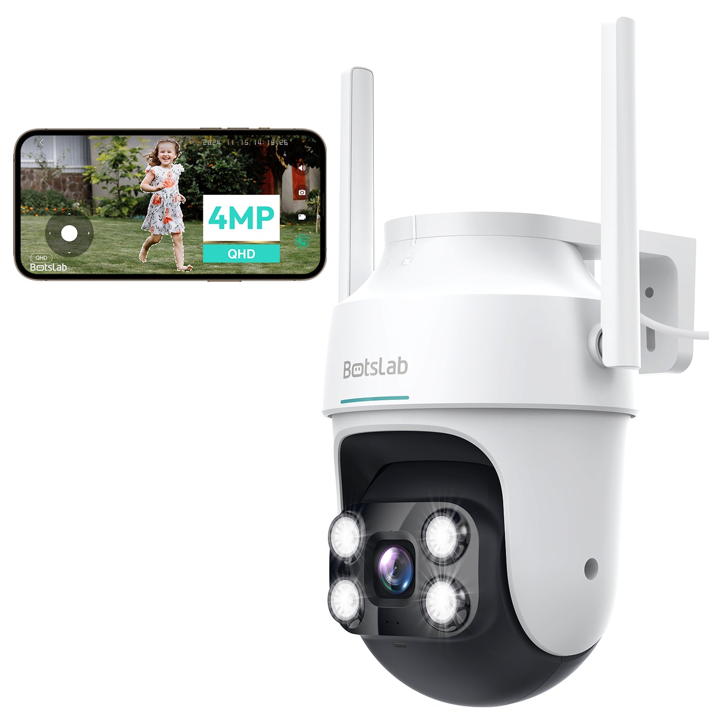 Kamera za nadzor Botslab Pro W312, Wi-Fi, 2.5K, IP66, za vanjsku upotrebu
