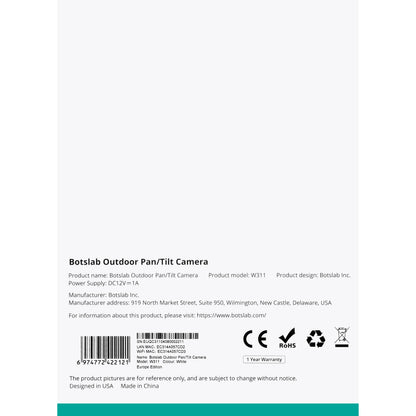 Kamera za nadzor Botslab W311, Wi-Fi, 2K, IP66, vanjska