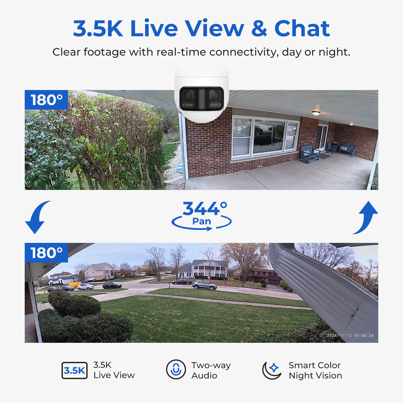 Nadzorna kamera iMILAB EC6 Panorama, Wi-Fi, 3.5K, IP66, Eksterijer CMSXJ115A