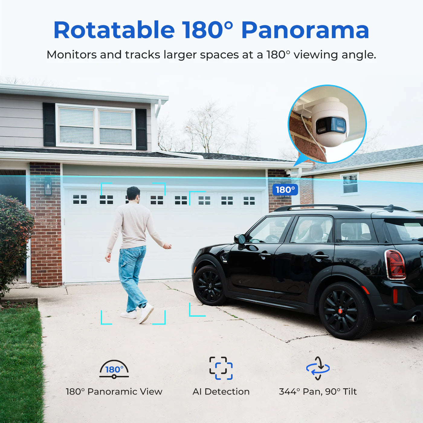 Nadzorna kamera iMILAB EC6 Panorama, Wi-Fi, 3.5K, IP66, Eksterijer CMSXJ115A